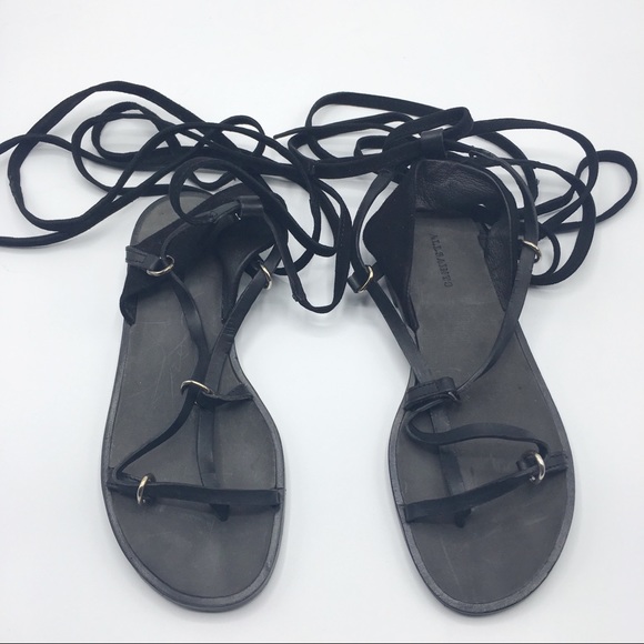AllSaints Suede Carlo Mule in Black for Men | Lyst [ALL SAINTS] Black Soft Suede Strap Sandals Size 5